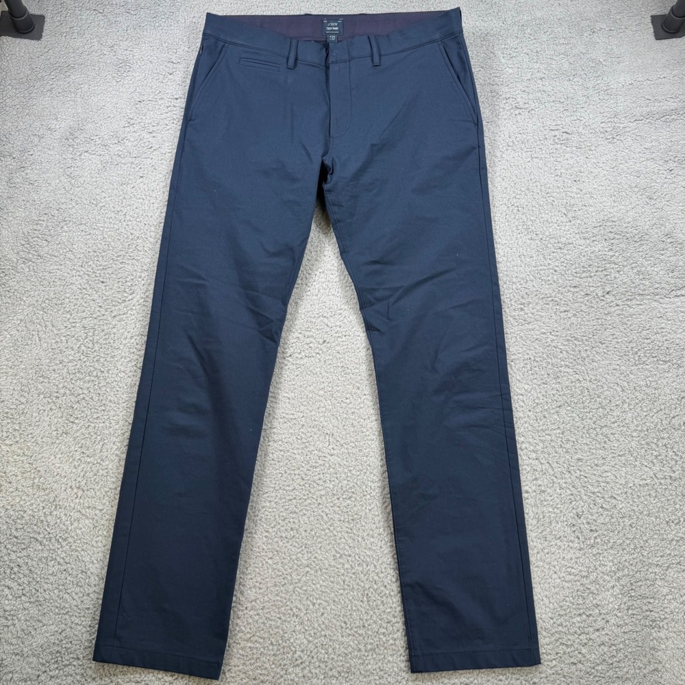 J‎ Crew 484 Slim Tech Pants Navy Mens 34x31 Stretch Performance Casual